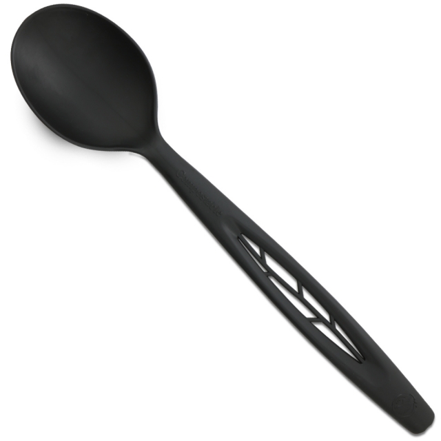 Black Compostable Spoons - 6.5 in.