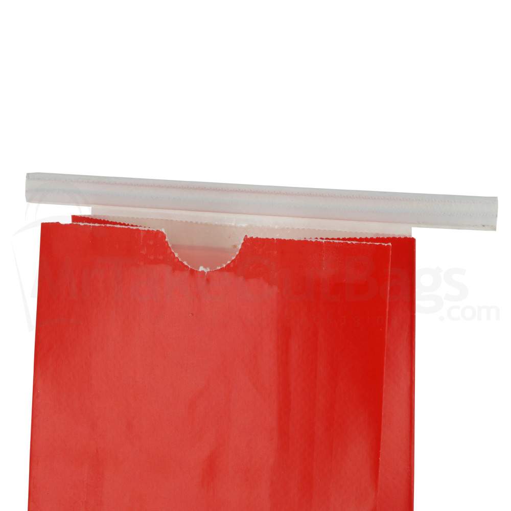 1 lb. Red Gloss Coffee Bags with tin tie closure - Polypropylene (PP) Lined