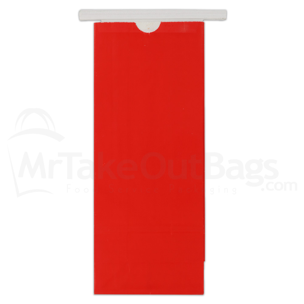 1 lb. Red Gloss Coffee Bags with tin tie closure - Polypropylene (PP) Lined