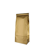 1/2 lb Gold Gloss Coffee Bags with tin tie closure - Polypropylene (PP) Lined