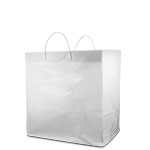 HDPE Heavy Cake Plastic Shopping Bags with Rigid Handle - 14 x 10 x 14.75"  #3