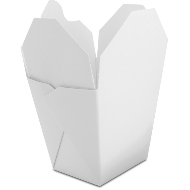 FoldPak White MEDIUM Microwavable Chinese Take Out Boxes