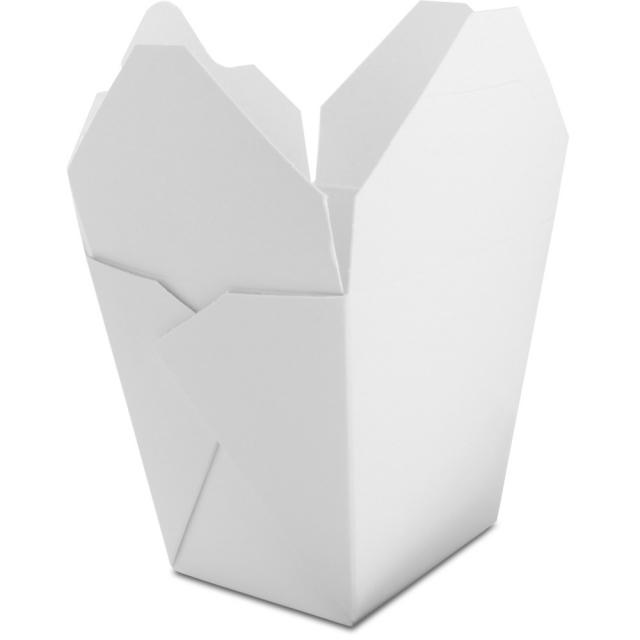 FoldPak White LARGE Microwavable Chinese Take Out Boxes