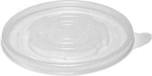 16 oz. Clear Vented Plastic Food Container Lids, Case of 500