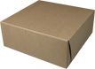 10 x 10 x 4" 100% Recycled Brown Kraft Pastry Bakery Boxes