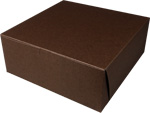 10 x 10 x 4" Chocolate Brown Deep Pastry Bakery Boxes