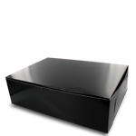 14 x 10 x 4" Black Cupcake Bakery Boxes