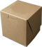 4 x 4 x 4" 100% Recycled Brown Kraft Individual Cupcake Bakery Boxes