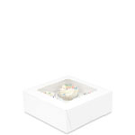 7 x 7 x 2.5" White Pie / Bakery Boxes with Top Window