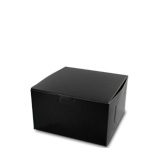 7 x 7 x 4" Black Cupcake Bakery Boxes