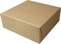 8 x 8 x 3" 100% Recycled Brown Kraft Bakery Boxes