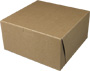 8 x 8 x 4" 100% Recycled Brown Kraft Deep Pie / Bakery Boxes