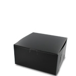 8 x 8 x 4" Black Cupcake / Deep Pie / Bakery Boxes