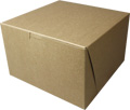 8 x 8 x 5" 100% Recycled Brown Kraft Bakery Boxes