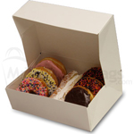 9-5/8 x 6-3/4 x 3" - Premium White Donut Bakery Boxes - Automatic One-Piece Design