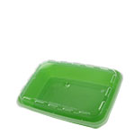 16 oz. Lime Green Plastic Meal Prep / Takeout Container