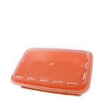 16 oz. Orange Plastic Meal Prep Container / Plastic Takeout Container