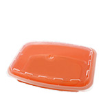 28 oz. Orange Plastic Meal Prep Container / Plastic Takeout Container