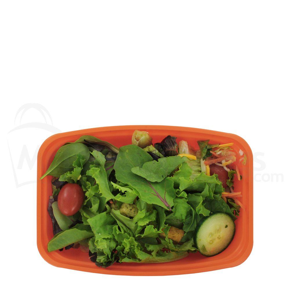 38 oz. Orange Plastic Meal Prep Container / Plastic Takeout Container
