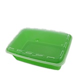 38 oz. Lime Green Plastic Meal Prep / Takeout Container