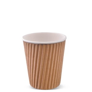 8 Oz Coffee Cups Ripple Paper Mrtakeoutbags 8 Oz Brown Kraft Insulated Ripple Wrap Paper Coffee Cups
