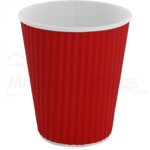 12 oz red insulated ripple wrap paper coffee cups red ripple