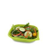 Green Square PET Plastic Bowl - 32 oz.