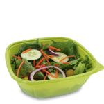 Green Square PET Plastic Bowl - 48 oz.