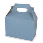 French Blue Pinstripe Gable Boxes - 8 x 4-7/8 x 5-1/4"