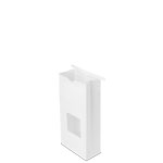 1.5 lb. White Gloss Window Long Tin Tie Bags with Polypropylene Liner