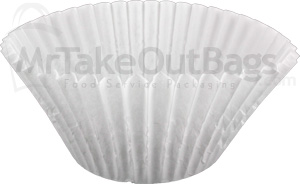 White (Transparent) Fluted Baking Cups - Jumbo Size