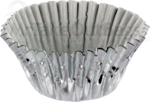 3 in White Fluted Baking Cups