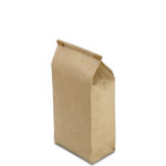1 lb. Natural Brown Kraft Tin Tie Bags with Poly Liner