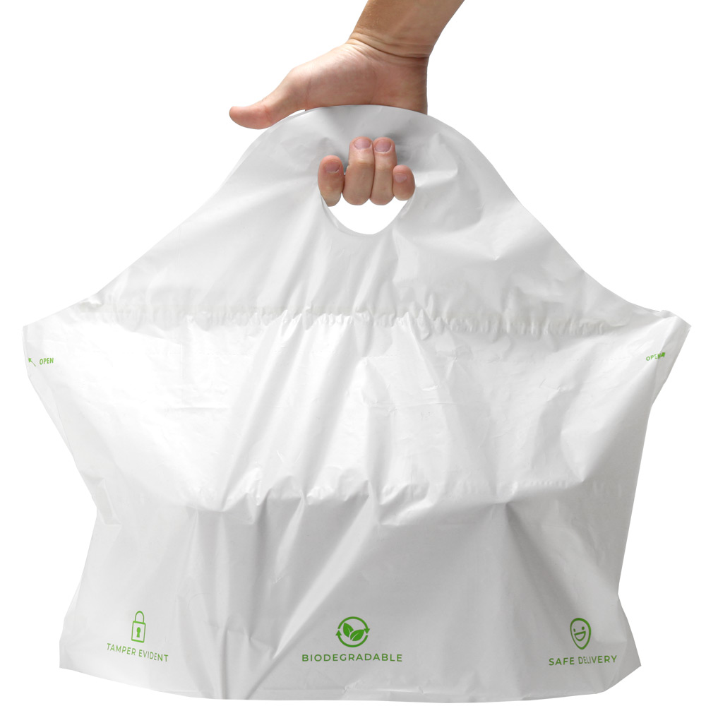 Seal 2 Go - Biodegradable Tamper Evident Plastic Takeout Bags - 18 x 16 ...