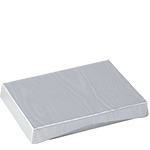 Silver Moire Embossed Foil Gift Card Boxes w/ White Interior