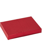 Red Moire Embossed Foil Gift Card Boxes w/ White Interior