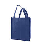 Navy Blue Reusable Grocery Bag w/ handle - 12 x 8 x 13 in.