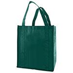 Dark Green Reusable Grocery Bag w/ handle - 13 x 10 x 15 in.