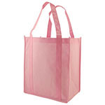 Pink Reusable Grocery Bag w/ handle - 13 x 10 x 15 in.