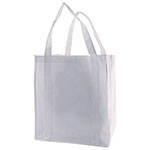 White Reusable Grocery Bag w/ handle - 13 x 10 x 15 in.