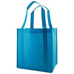 Aqua Blue Reusable Grocery Bag w/ handle - 13 x 10 x 15 in.