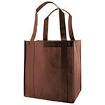 Chocolate Reusable Grocery Bag w/ handle - 13 x 10 x 15 in.