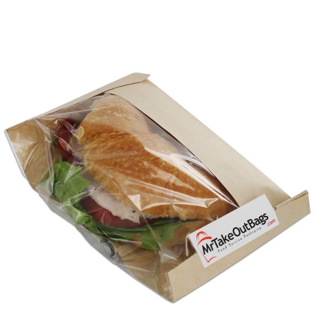 Clear View Side Window Sandwich / Bread Bags - 6 x 2.5 x 9.375 in.