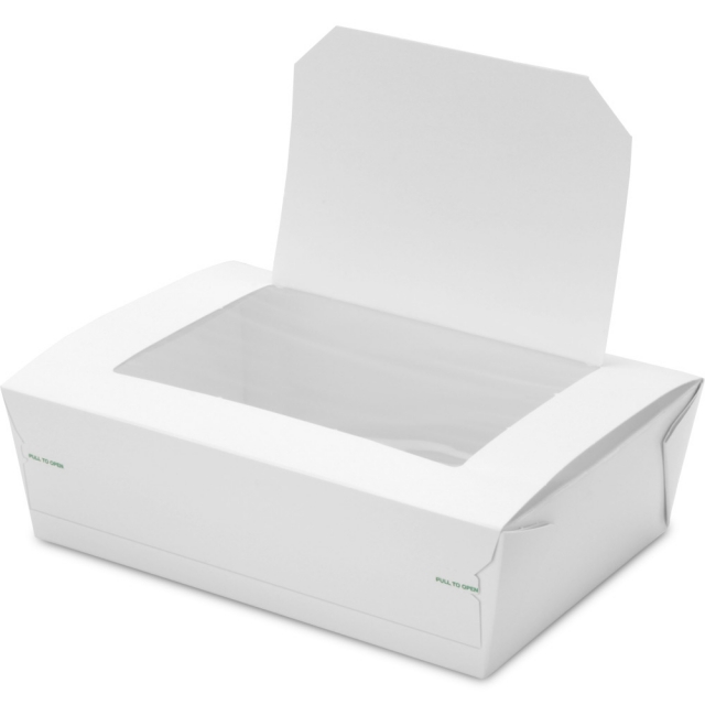 Bio-Pak Tamper Evident White #3 Meal Boxes