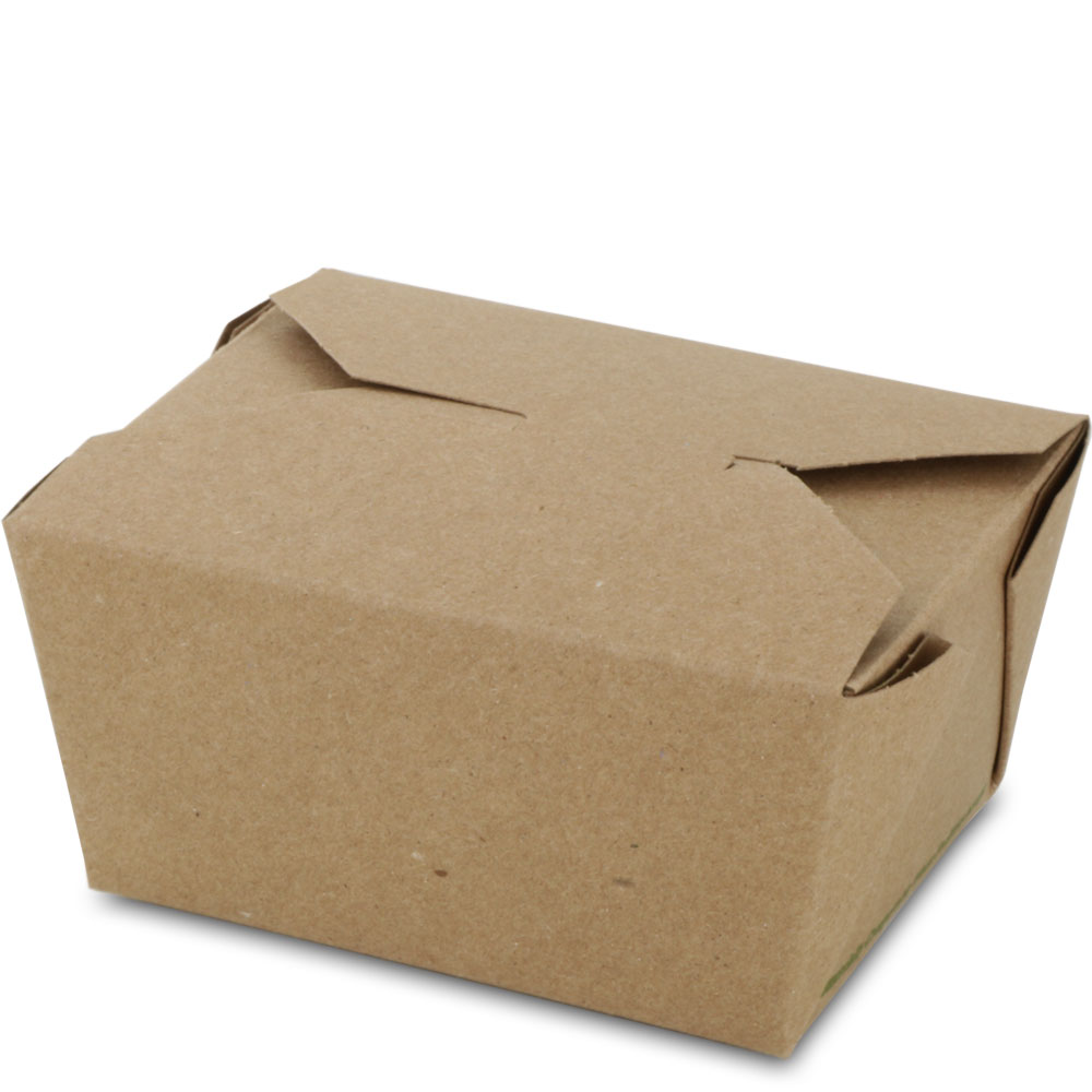 BioPlus TERRA 1 100 Recycled Brown Kraft Take Out Boxes BioPlus