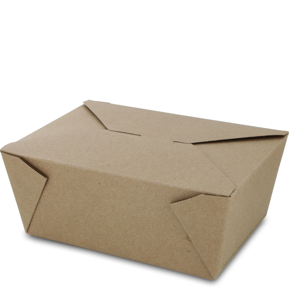 BioPlus TERRA 4 100 Recycled Brown Kraft Take Out Boxes