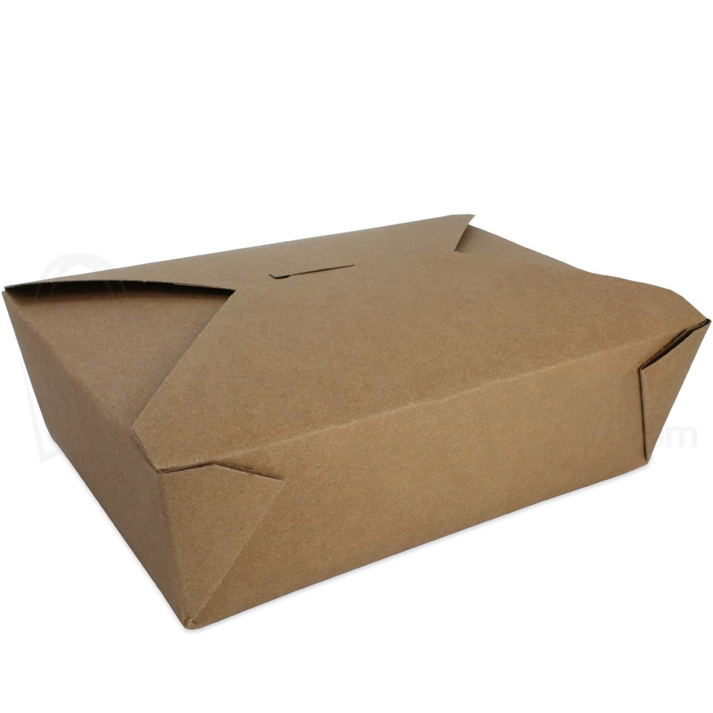 100 RECYCLED BioPlus Earth 3 Brown Kraft Food Boxes BioPlus EARTH