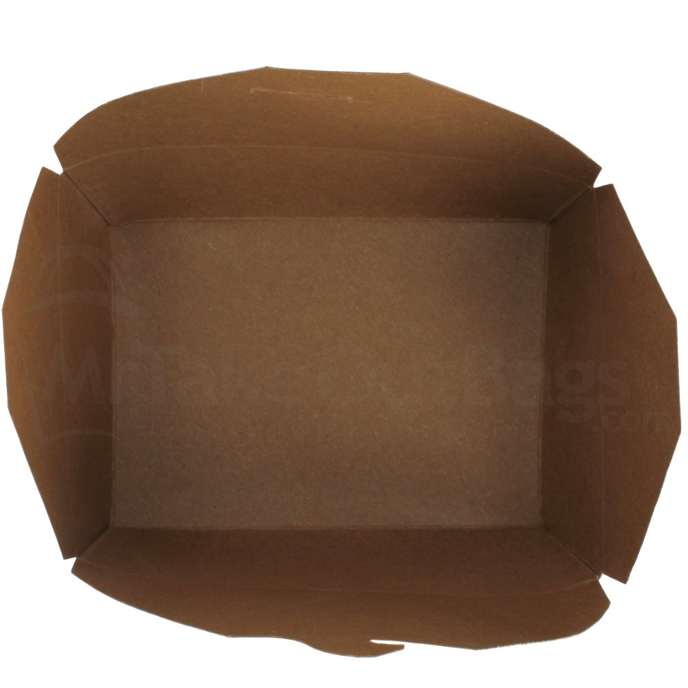 100 RECYCLED BioPlus Earth 3 Brown Kraft Food Boxes BioPlus EARTH