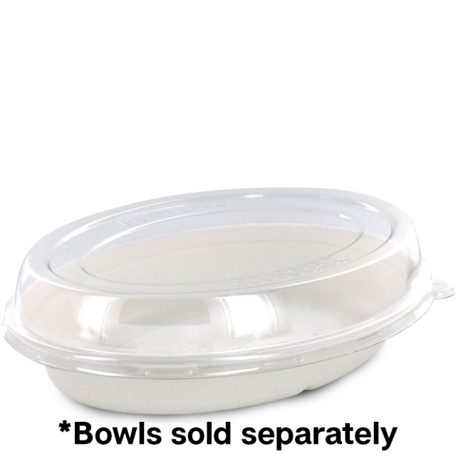 Clear Plastic Lid For Compostable Burrito Bowls - 32 oz.