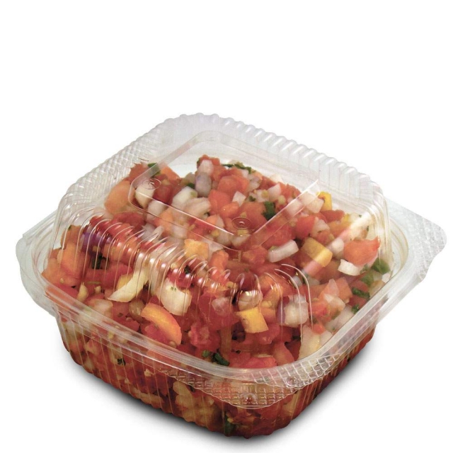 Compostable Clear Clamshell Container - 6 x 6 in.